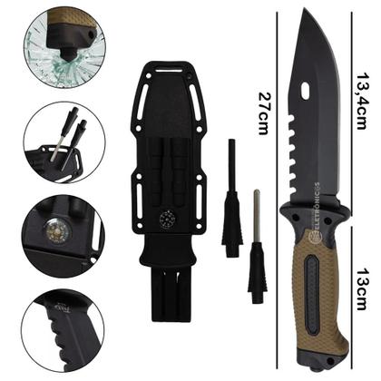 Imagem de Faca Tática Militar Ideal para Caça, Pesca e Emergências com Acessórios Inclusos SLKA233