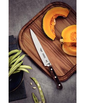 Imagem de Faca Utility Tramontina Century Wood em Inox e Cabo Castanho