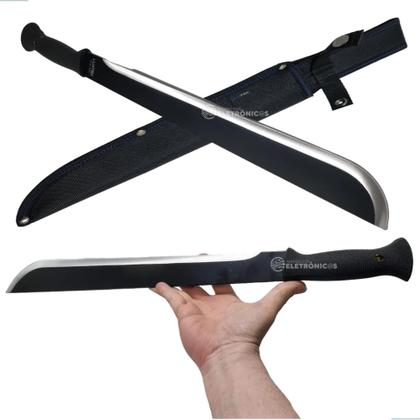 Imagem de Facão 58cm Aço 3,5mm com Cabo Emborrachado e Bainha com Suporte SKLK03