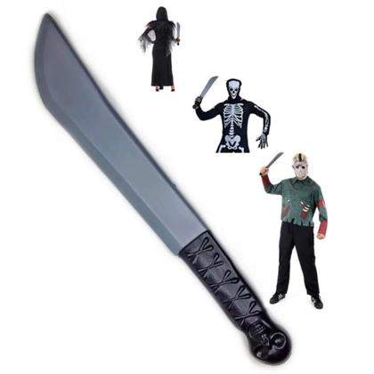 Imagem de Facão de Brinquedo Pirata Caveira Halloween Terror Fantasia