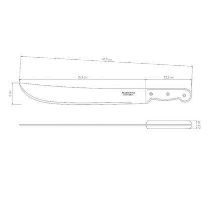 Imagem de Facão Tramontina 14 Polegadas para Mato Lâmina de Aço Carbono 35 cm Cabo de Polipropileno 12,5 cm