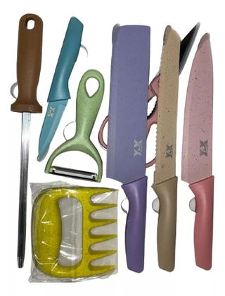 Imagem de Facas Em Inóx Profissional Luxo Pra Churrasco Cozinha Cores