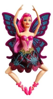 Imagem de Fada Boneca Bailarina Grande 30cm Asas Glitter Brinquedo Infantil Menina