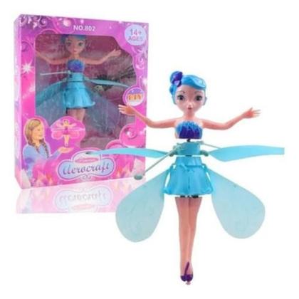 Imagem de Fada Madrinha Que Voa Brinquedo Boneca Voadora Mini Drone
