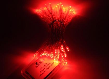 Imagem de Fairy Light String Karlling operado por bateria 40 LED vermelho
