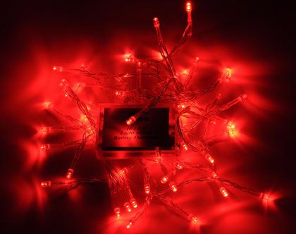 Imagem de Fairy Light String Karlling operado por bateria 40 LED vermelho