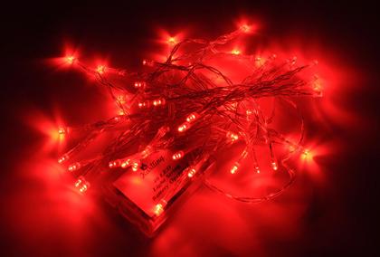 Imagem de Fairy Light String Karlling operado por bateria 40 LED vermelho