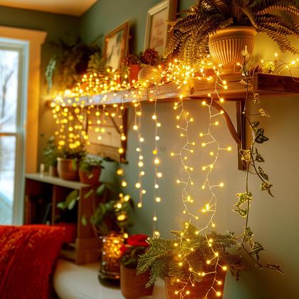 Imagem de Fairy Lights Brightown 20m 240LED com controle remoto, pacote com 2 unidades à prova d'água