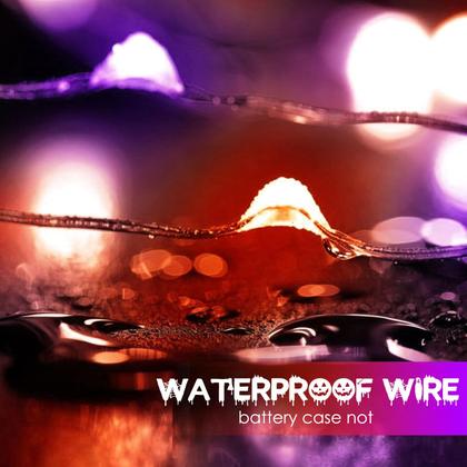 Imagem de Fairy Lights EXF 50 LED laranja e roxo de 16 m com temporizador, pacote com 4