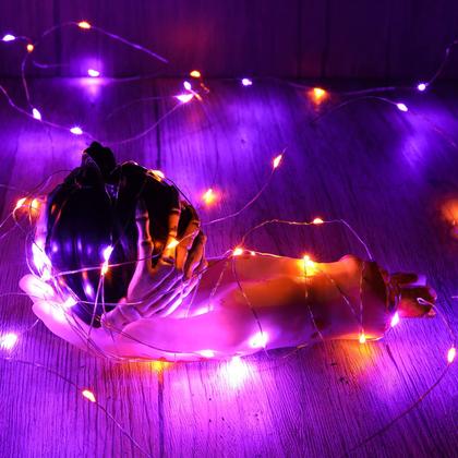 Imagem de Fairy Lights Joomer Orange Purple 5m 50LED 2 modos, pacote com 2 modos