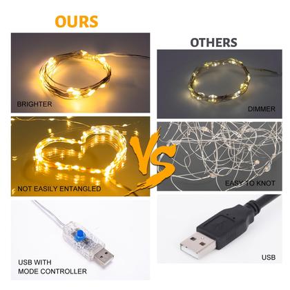 Imagem de Fairy Lights Siuholi 20m 200 LED USB Twinkle String Lights