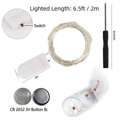 Imagem de Fairy Lights WATERGLIDE 20 LED operado por bateria de 2 m - pacote com 24