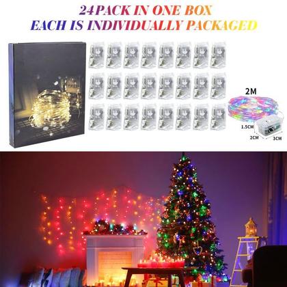 Imagem de Fairy Lights ZGWJ 20 LED, operado por bateria, 7 pés, pacote com 24