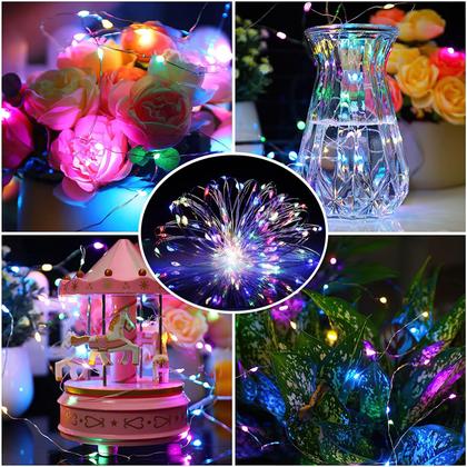 Imagem de Fairy Lights ZGWJ 20 LED, operado por bateria, 7 pés, pacote com 24