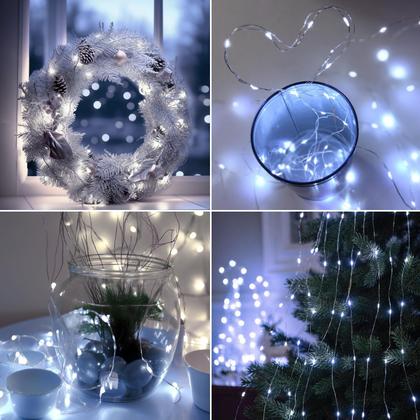 Imagem de Fairy String Lights litogo, pacote com 16 LED, 7 pés e 20 LED à prova d'água
