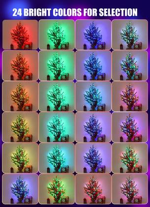 Imagem de Fairy String Lights Minetom 33 pés 100 LED 24 cores USB