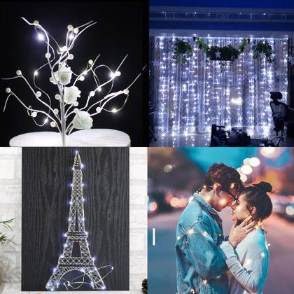 Imagem de Fairy String Lights TingMiao Cool White, 20 LEDs de 2,2 m, pacote com 6