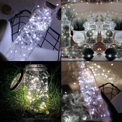 Imagem de Fairy String Lights TingMiao Cool White, 20 LEDs de 2,2 m, pacote com 6
