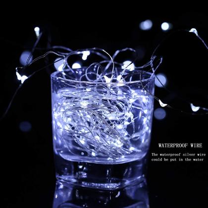 Imagem de Fairy String Lights TingMiao Cool White, 20 LEDs de 2,2 m, pacote com 6