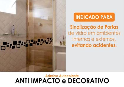 Imagem de Faixa Anti Trombada Decora Ambinete Porta Vidro Blindex 10cmx2m