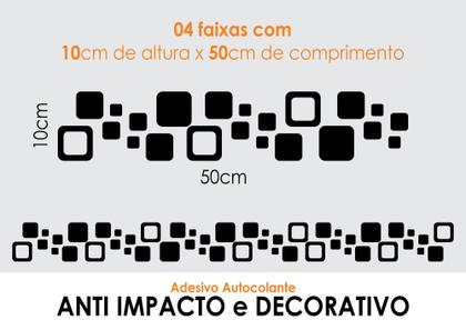 Imagem de Faixa Anti Trombada Decora Ambinete Porta Vidro Blindex 10cmx2m