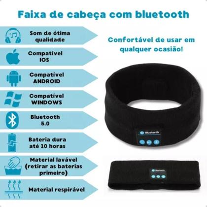 Imagem de Faixa Bandana Esportiva com Fone Embutido