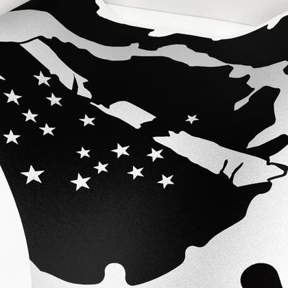 Imagem de Faixa Bandeira Brasil Compatível Ranger, S10 Adesivo Preto