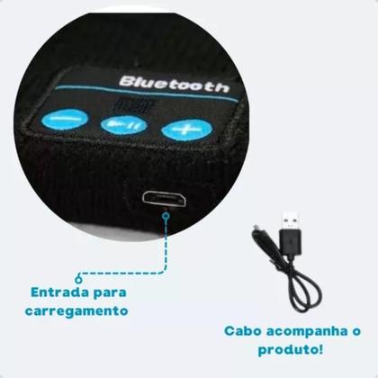 Imagem de Faixa Cabeça Esportiva Fone Preto Práticas Stand Up Paddle