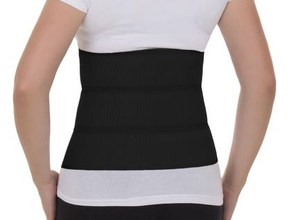 Imagem de Faixa Cinta Abdominal Pós Operatório Elástica 3 Gomos 180cm Preto Artipé