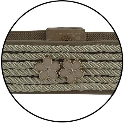 Imagem de Faixa Cinto Com Elástico Feminino Usar C/ Saia Vestido Preto