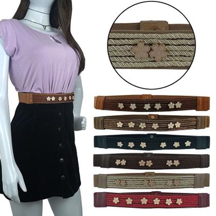 Imagem de Faixa Cinto Com Elástico Feminino Usar C/ Saia Vestido Preto