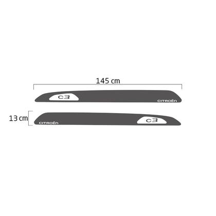 Imagem de Faixa Citroen C3 2013 2014 2015/2019 Adesivo Lateral Grafite