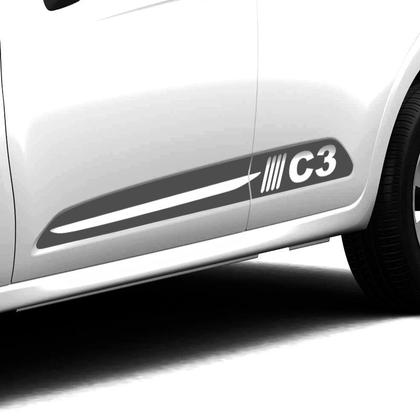 Imagem de Faixa Citroen C3 2013/2019 Adesivo Grafite Lateral Tuning