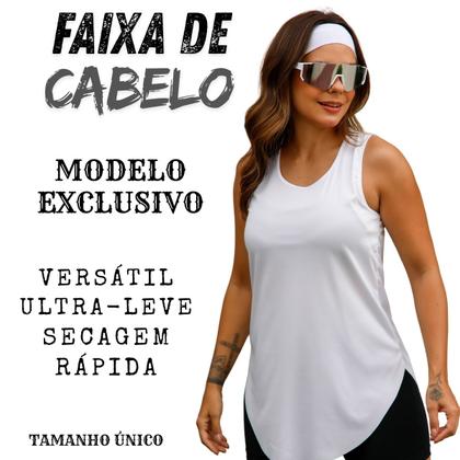 Imagem de Faixa de Cabelo em Tecido Confortável Unissex Modinha Casual Fitness e Dia a Dia Barata 3079U