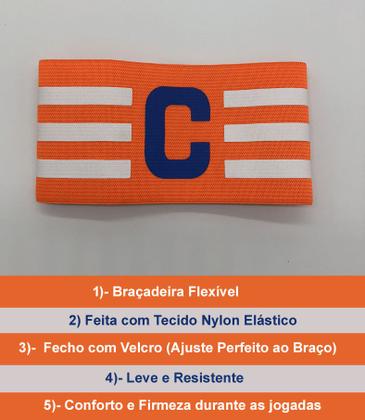 Imagem de Faixa de Capitão Braçadeira de Futebol Elástica e Ajustável