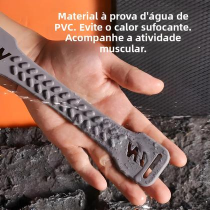 Imagem de Faixa De Compressão Ajustável De Silicone Para Joelho Com Absorção De Choque E Proteção Esportiva