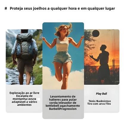 Imagem de Faixa De Compressão Ajustável De Silicone Para Joelho Com Absorção De Choque E Proteção Esportiva