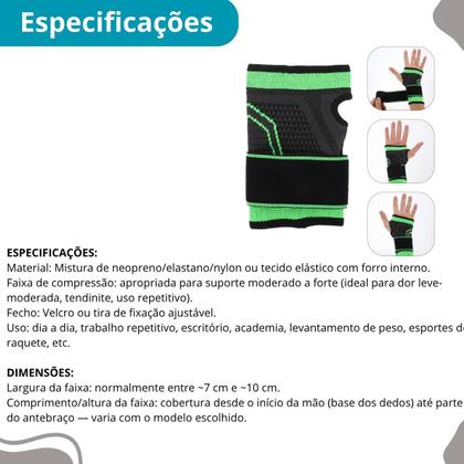 Imagem de Faixa de compressão para punho com tiras autocolantes