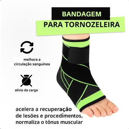 Imagem de Faixa de Compressão para Tornozelo Ajustável e Proteção