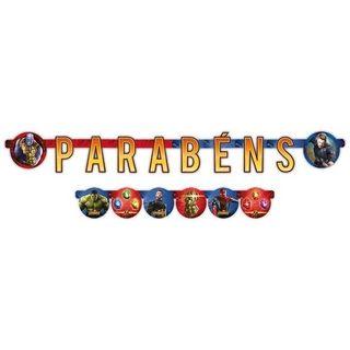 Imagem de Faixa de Parabéns para Festa Avengers 3 - 1 Uni Regina Festas - Inspire sua Festa Loja