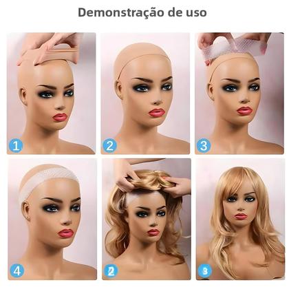 Imagem de Faixa De Peruca De Silicone Sem Costura E Antiderrapante, Touca De Nylon Elástica Para Perucas E