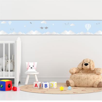 Imagem de Faixa Decorativa Adesivo Infantil baloes azul  Bebê Quarto