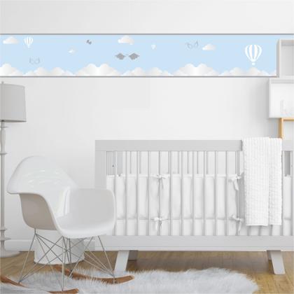 Imagem de Faixa Decorativa Adesivo Infantil baloes azul  Bebê Quarto
