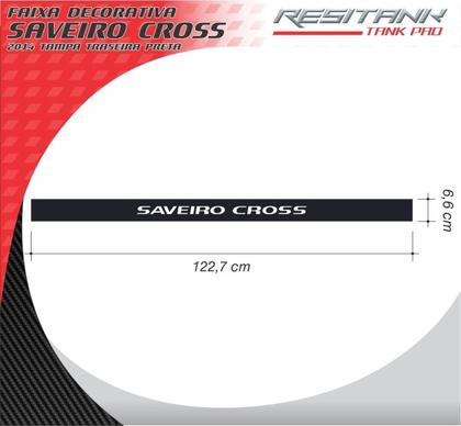 Imagem de Faixa Decorativa Saveiro Cross 2014 Tampa Traseira Preta