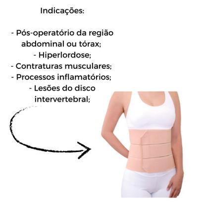 Imagem de Faixa Elástica Abdominal 3 Painel Corretor Postural TakeCare