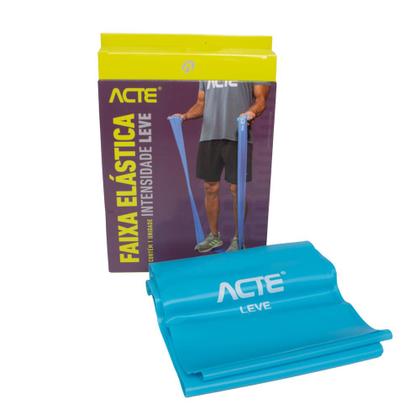Imagem de Faixa Elástica Acte TPE Azul Resistência Leve