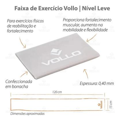 Imagem de Faixa Elástica Band Exercícios Nível Leve Vollo 0,40Mm