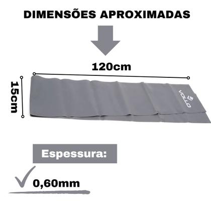 Imagem de Faixa Elástica de Exercícios Treino Academia Funcional Níveis Médio e Forte Vollo
