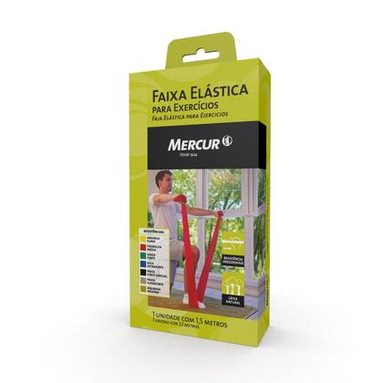 Imagem de Faixa elastica média exercicio theraband mercur vermelha 1,5 m