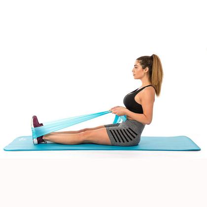 Imagem de Faixa Elástica Para Exercícios Fisioterapia Academia Exercícios Funcionais Alongamento